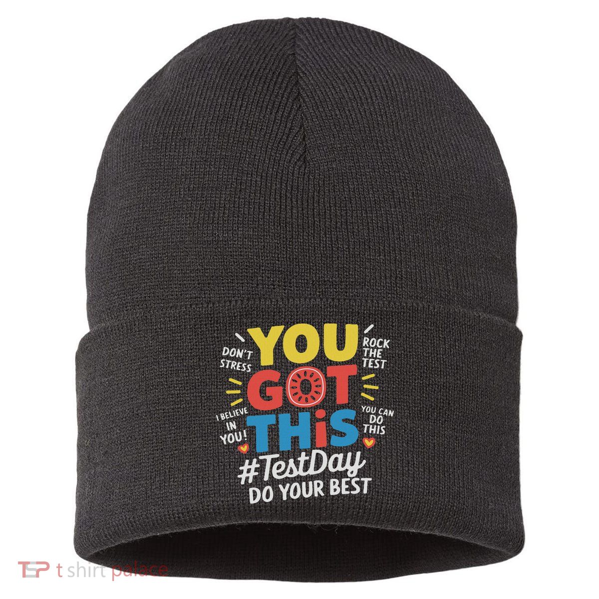 Test Day Rock The Test You Got This Teacher Test Testing Day Sustainable Knit Beanie