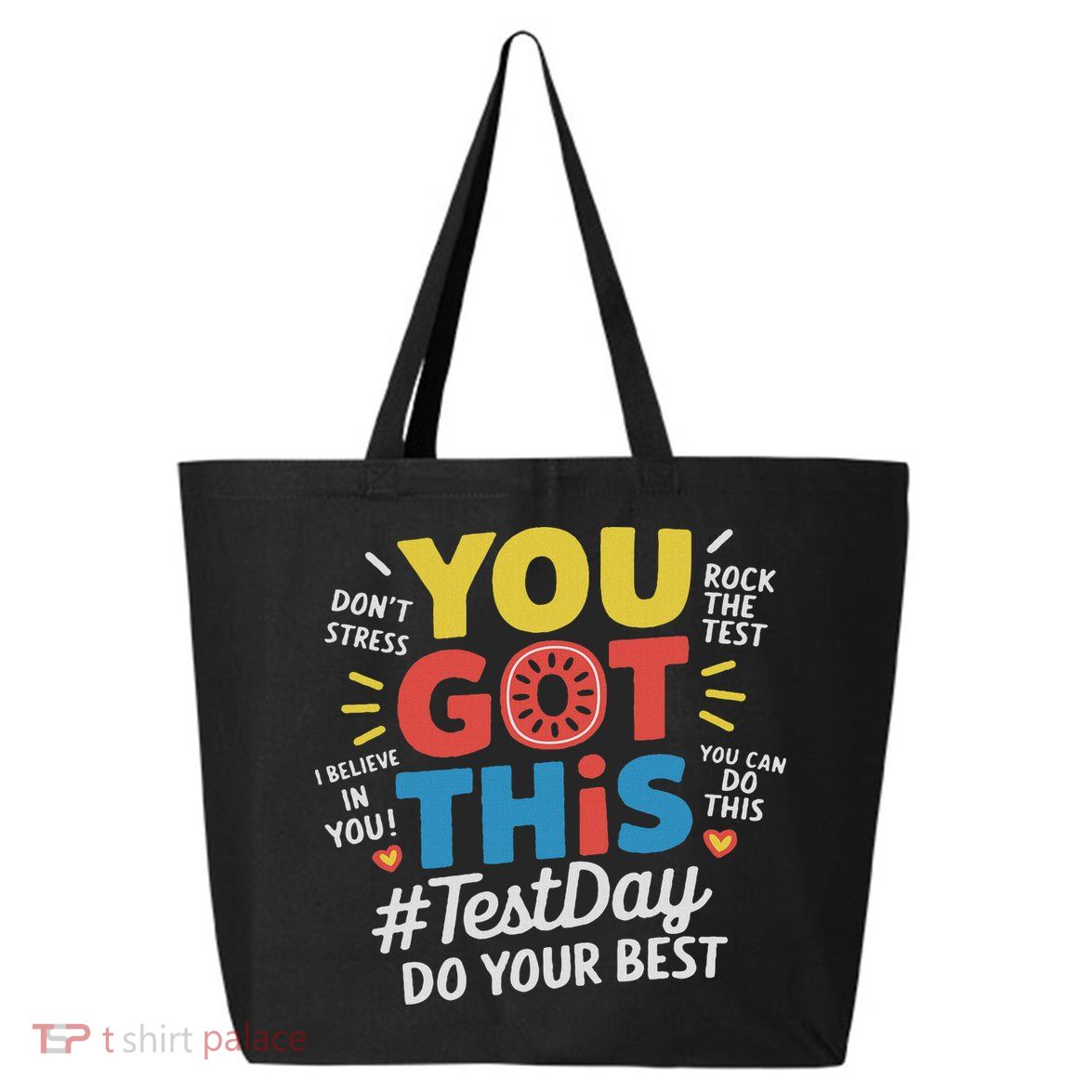 Test Day Rock The Test You Got This Teacher Test Testing Day 25L Jumbo Tote