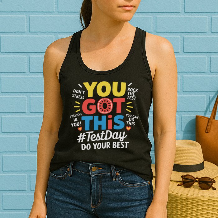 Test Day Rock The Test You Got This Teacher Test Testing Day Womens Tank Top