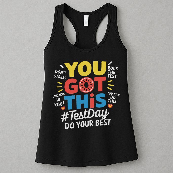 Test Day Rock The Test You Got This Teacher Test Testing Day Womens Tank Top