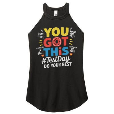 Test Day Rock The Test You Got This Teacher Test Testing Day Women's Perfect Tri Rocker Tank