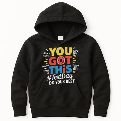 Test Day Rock The Test You Got This Teacher Test Testing Day Kids Hoodie