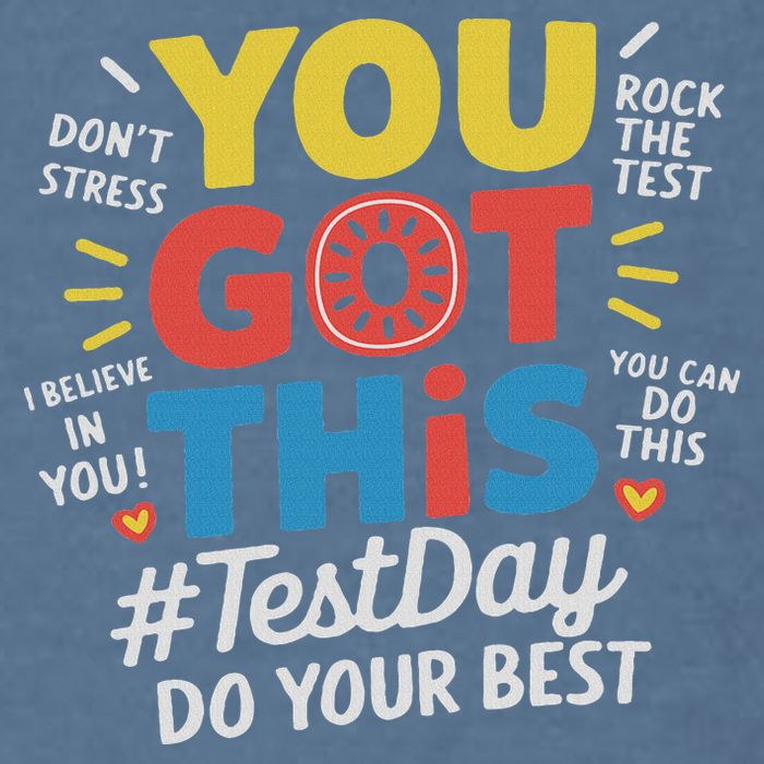 Test Day Rock The Test You Got This Teacher Test Testing Day Garment-Dyed Sweatshirt
