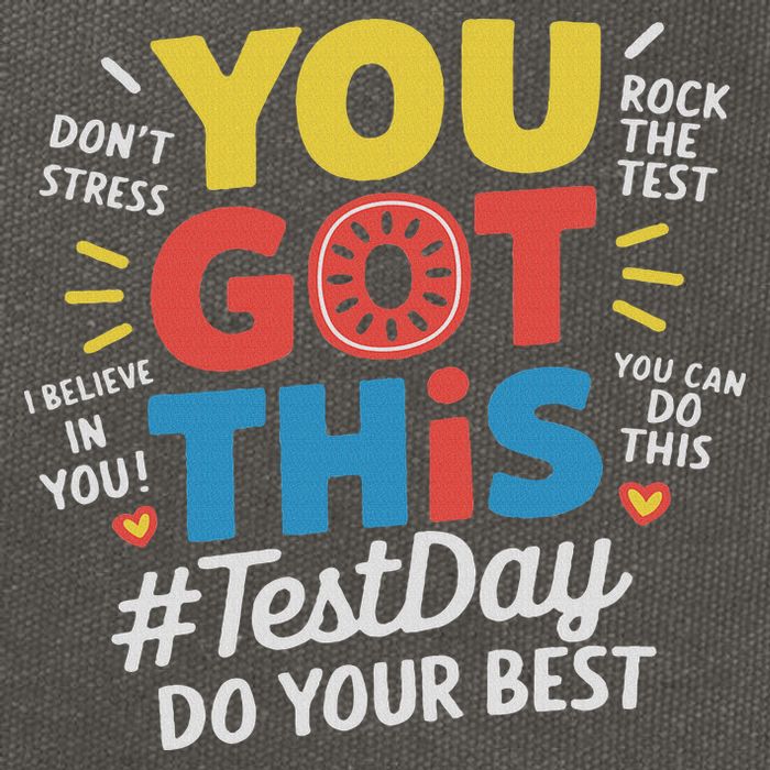 Test Day Rock The Test You Got This Teacher Test Testing Day Cotton Canvas Backpack
