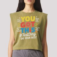 Test Day Rock The Test You Got This Teacher Test Testing Day Garment-Dyed Women's Muscle Tee