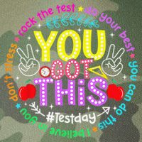 Test Day Rock The Test Teacher Testing Day You Got This Legacy Tie Dye Trucker Hat