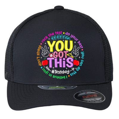 Test Day Rock The Test Teacher Testing Day You Got This Flexfit Unipanel Trucker Cap