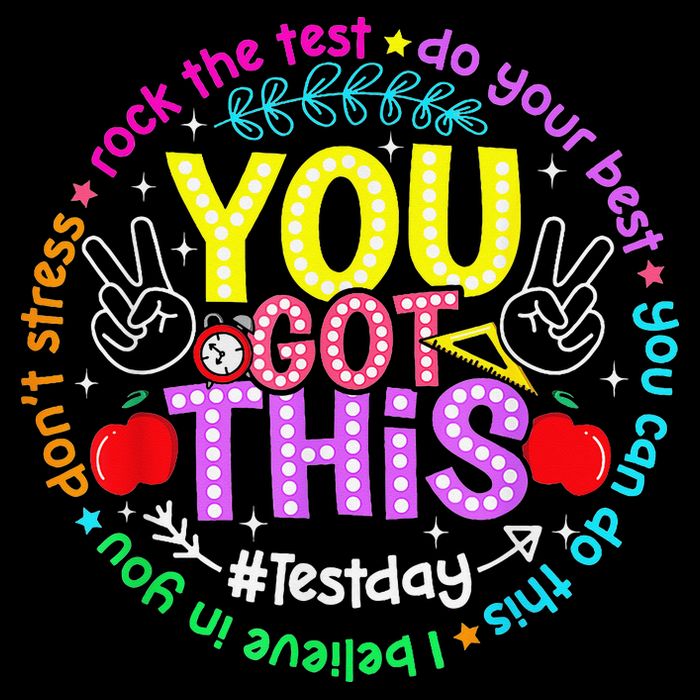 Test Day Rock The Test Teacher Testing Day You Got This 7-Panel Snapback Hat