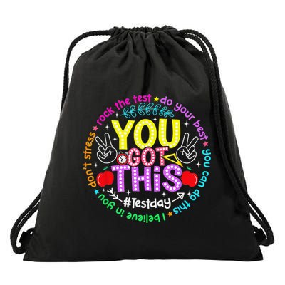 Test Day Rock The Test Teacher Testing Day You Got This Drawstring Bag