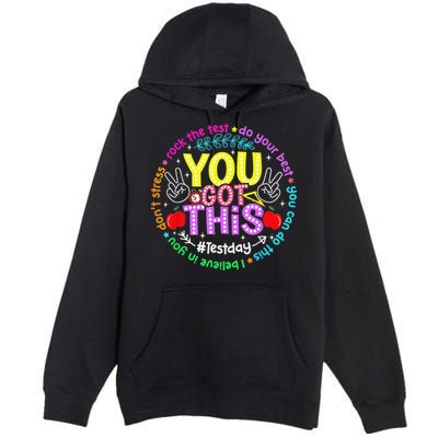 Test Day Rock The Test Teacher Testing Day You Got This Premium Pullover Hoodie