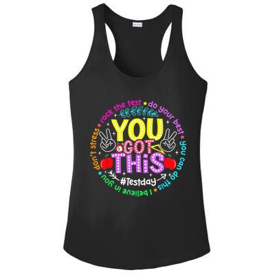 Test Day Rock The Test Teacher Testing Day You Got This Ladies PosiCharge Competitor Racerback Tank