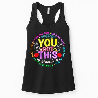 Test Day Rock The Test Teacher Testing Day You Got This Womens Tank Top