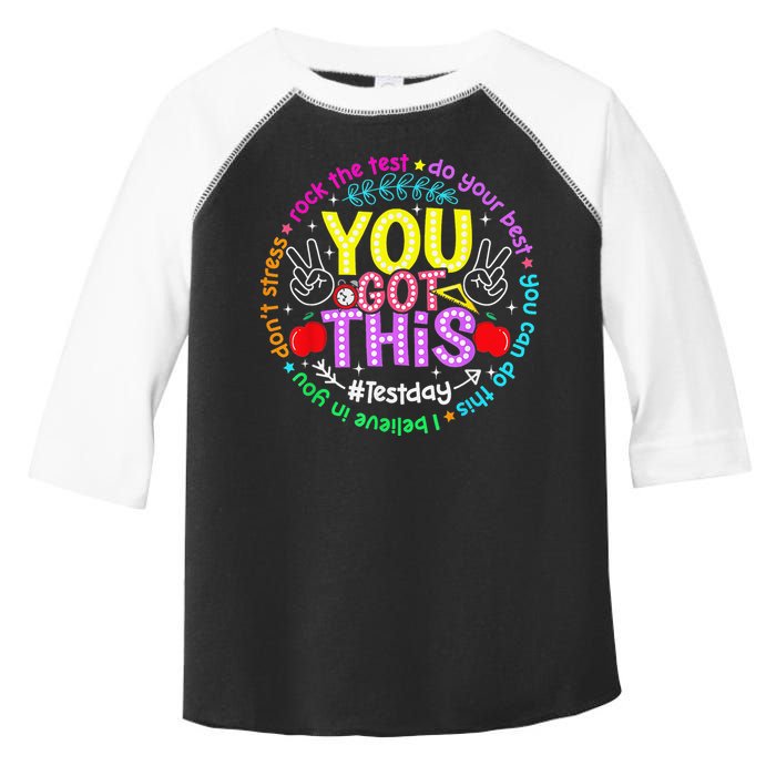 Test Day Rock The Test Teacher Testing Day You Got This Toddler Fine Jersey T-Shirt