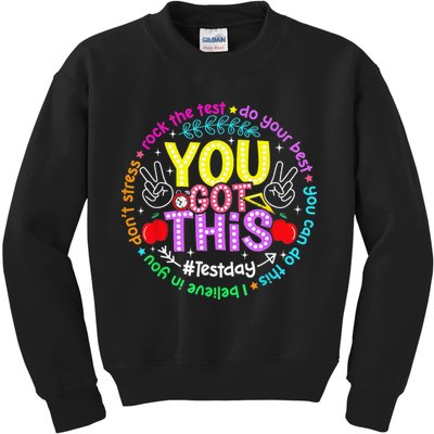 Test Day Rock The Test Teacher Testing Day You Got This Kids Sweatshirt