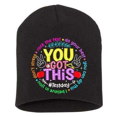 Test Day Rock The Test Teacher Testing Day You Got This Short Acrylic Beanie