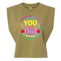 Test Day Rock The Test Teacher Testing Day You Got This Garment-Dyed Women's Muscle Tee
