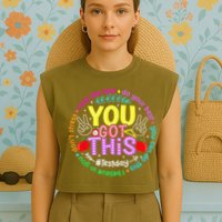 Test Day Rock The Test Teacher Testing Day You Got This Garment-Dyed Women's Muscle Tee