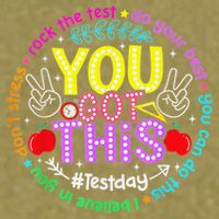 Test Day Rock The Test Teacher Testing Day You Got This Garment-Dyed Women's Muscle Tee