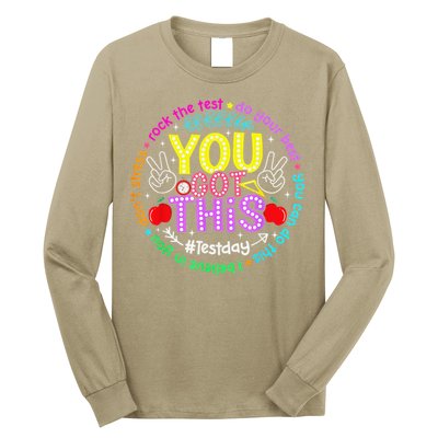 Test Day Rock The Test Teacher Testing Day You Got This Long Sleeve Shirt