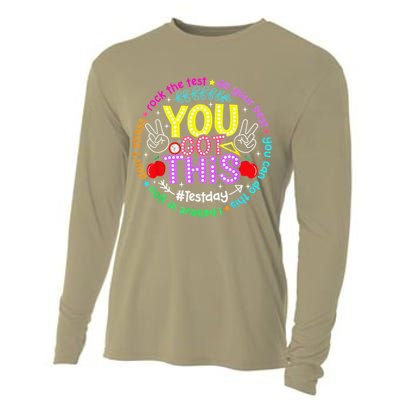 Test Day Rock The Test Teacher Testing Day You Got This Cooling Performance Long Sleeve Crew