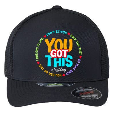 Test Day Rock The Test Teacher Testing Day You Got This Flexfit Unipanel Trucker Cap