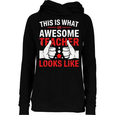 Test Day Rock The Test Teacher Testing Day Back To School Womens Funnel Neck Pullover Hood