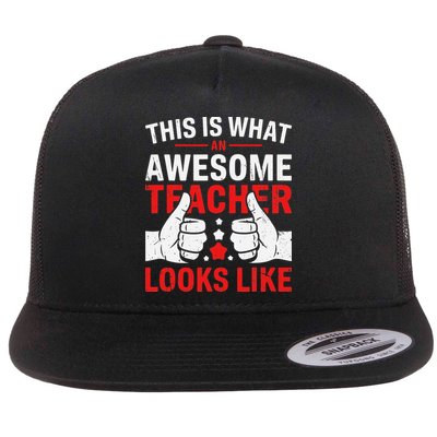 Test Day Rock The Test Teacher Testing Day Back To School Flatbill Hat