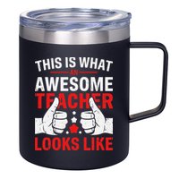 Test Day Rock The Test Teacher Testing Day Back To School 12oz Stainless Steel Coffee Mug