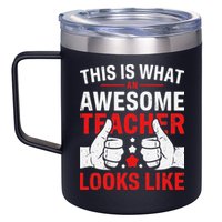 Test Day Rock The Test Teacher Testing Day Back To School 12oz Stainless Steel Coffee Mug