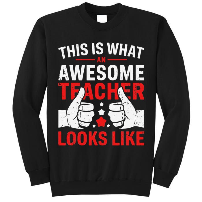 Test Day Rock The Test Teacher Testing Day Back To School Tall Sweatshirt