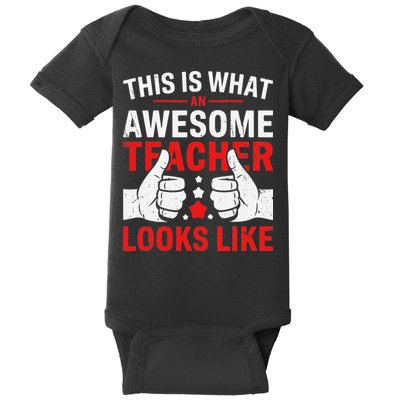Test Day Rock The Test Teacher Testing Day Back To School Baby Bodysuit