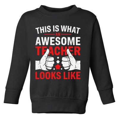 Test Day Rock The Test Teacher Testing Day Back To School Toddler Sweatshirt