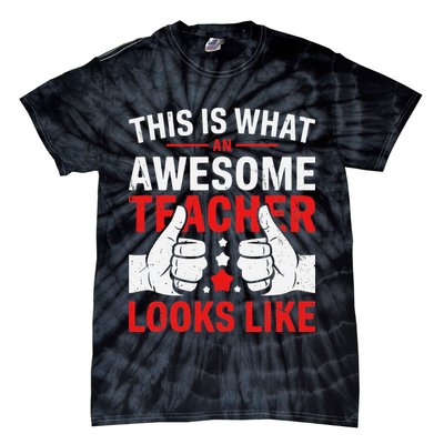 Test Day Rock The Test Teacher Testing Day Back To School Tie-Dye T-Shirt