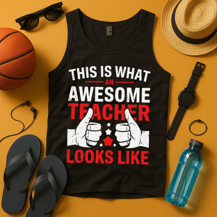 Test Day Rock The Test Teacher Testing Day Back To School Tank Top