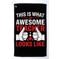 Test Day Rock The Test Teacher Testing Day Back To School Golf Towel