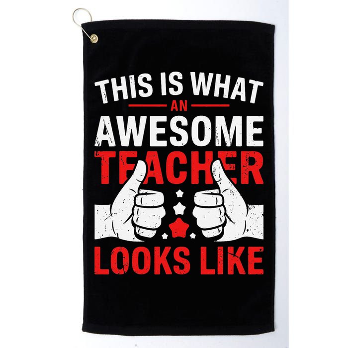 Test Day Rock The Test Teacher Testing Day Back To School Golf Towel