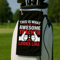 Test Day Rock The Test Teacher Testing Day Back To School Golf Towel