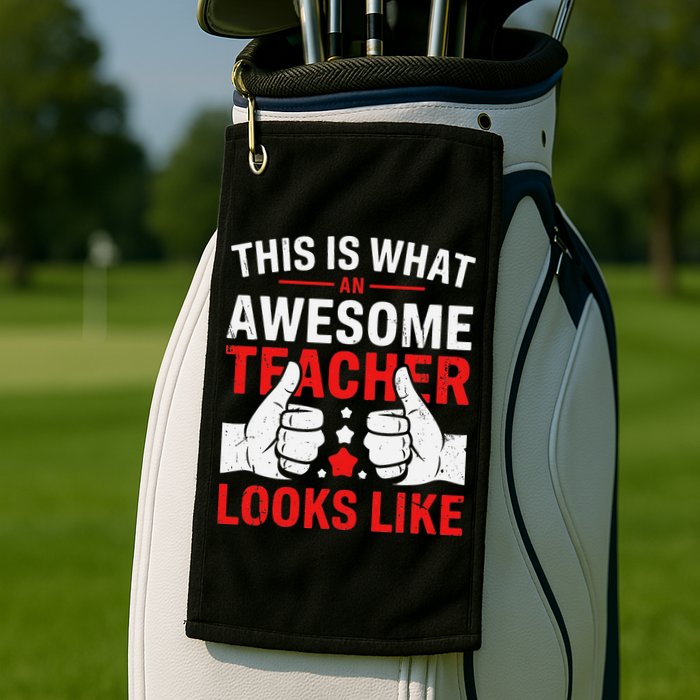 Test Day Rock The Test Teacher Testing Day Back To School Golf Towel