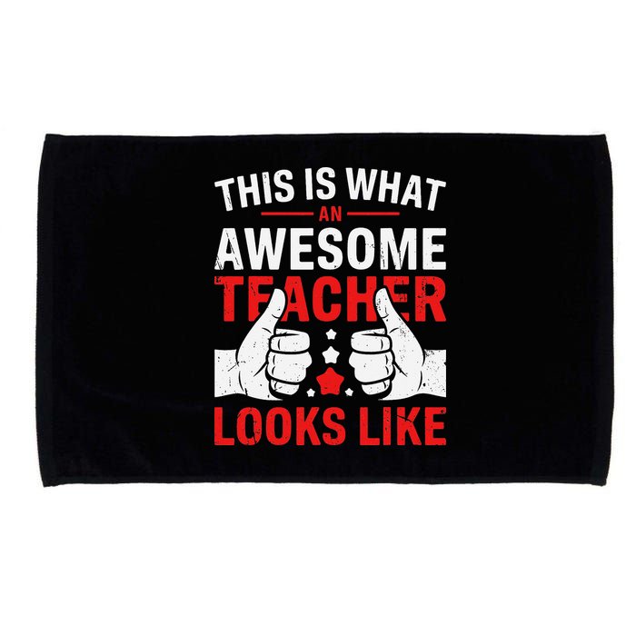 Test Day Rock The Test Teacher Testing Day Back To School Microfiber Hand Towel
