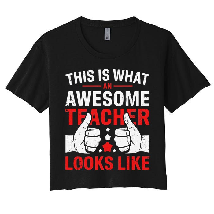 Test Day Rock The Test Teacher Testing Day Back To School Crop Top