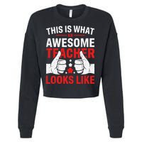 Test Day Rock The Test Teacher Testing Day Back To School Cropped Pullover Crew