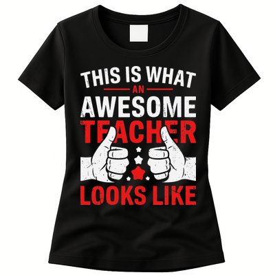 Test Day Rock The Test Teacher Testing Day Back To School Womens T-Shirt