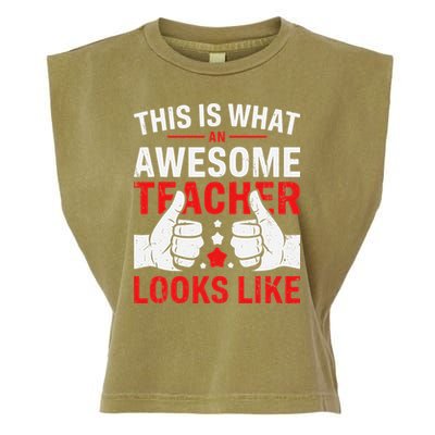 Test Day Rock The Test Teacher Testing Day Back To School Garment-Dyed Women's Muscle Tee