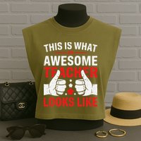 Test Day Rock The Test Teacher Testing Day Back To School Garment-Dyed Women's Muscle Tee