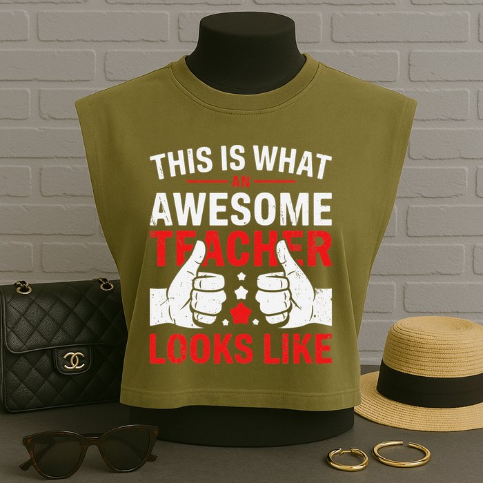 Test Day Rock The Test Teacher Testing Day Back To School Garment-Dyed Women's Muscle Tee