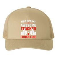 Test Day Rock The Test Teacher Testing Day Back To School Yupoong Adult 5-Panel Trucker Hat