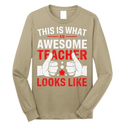 Test Day Rock The Test Teacher Testing Day Back To School Long Sleeve Shirt