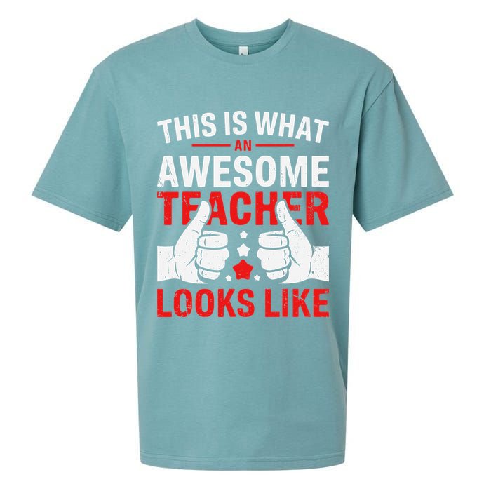 Test Day Rock The Test Teacher Testing Day Back To School Sueded Cloud Jersey T-Shirt