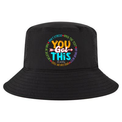 Test Day Rock The Test Teacher Testing Day You Got This Cool Comfort Performance Bucket Hat