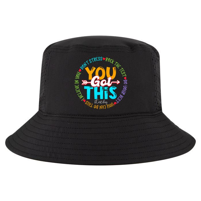 Test Day Rock The Test Teacher Testing Day You Got This Cool Comfort Performance Bucket Hat